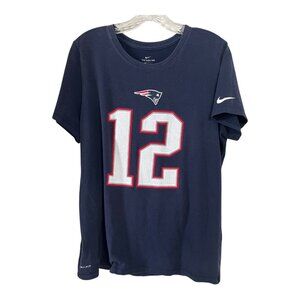 Nike Women’s XL Tom Brady #12 New England Patriots Dri-Fit Fan Tee Shirt